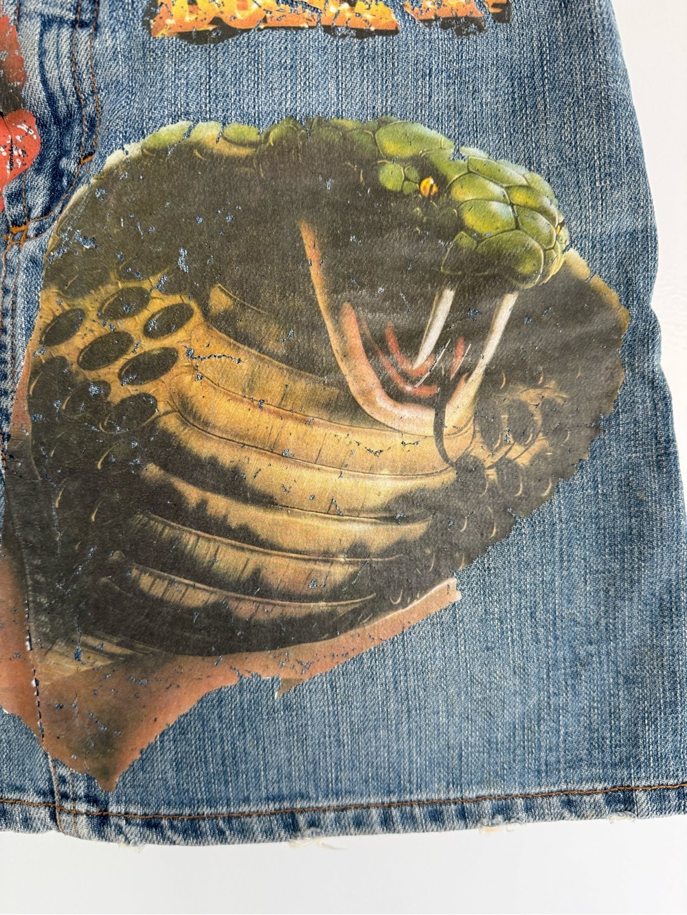 Dolce & Gabbana Blue Denim Graphic Patchwork Mini Skirt - Picture 3 of 8